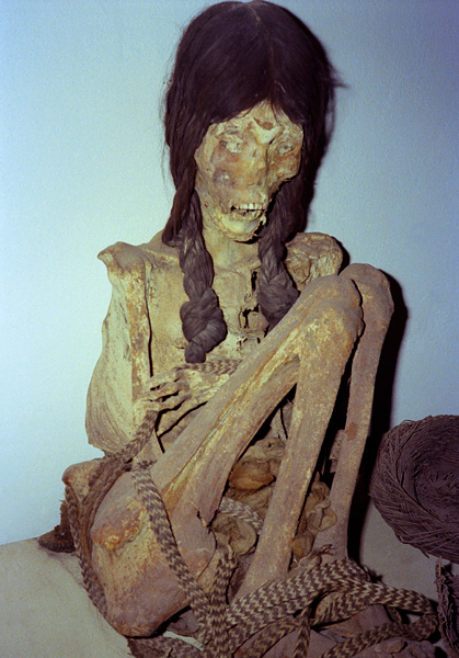 Momie du dsert de Atacama, muse de San Pedro de Atacama, Chili