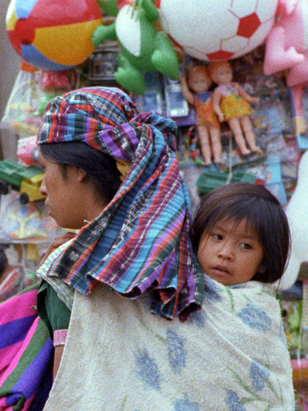 Indienne et enfant, Momostenango, Guatemala