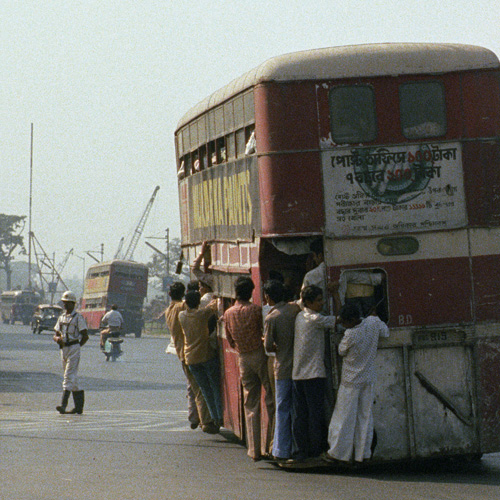 Autobus surcharg, Calcutta, Inde