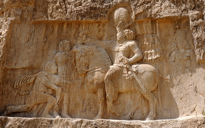 Bas-relief, tombes achmnides, Naqsh-e Rostam, Iran