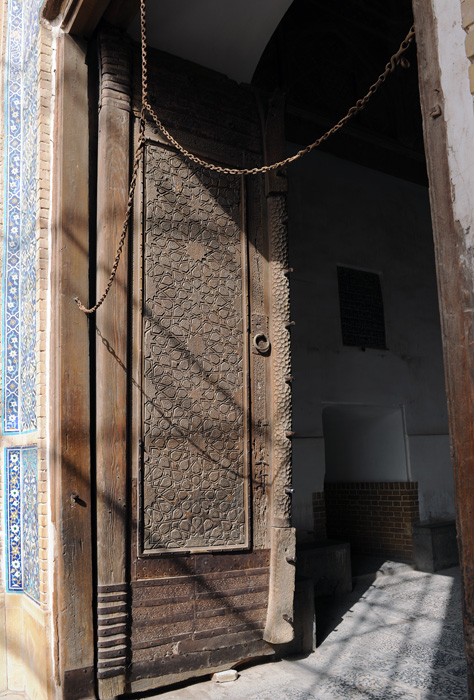 Porte de la mosque de Jame, ou mosque Masjed-e Jameh, Yazd, Iran