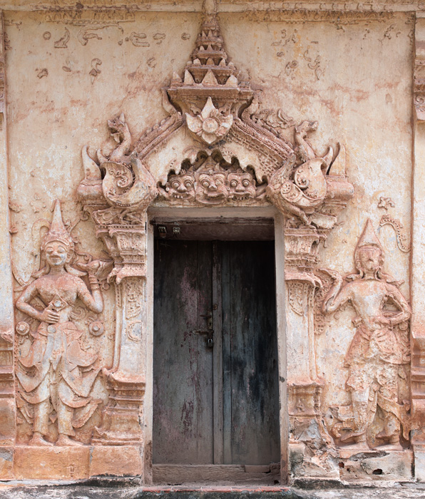 Faade, temple Wat Inpeng, Vientiane, Laos