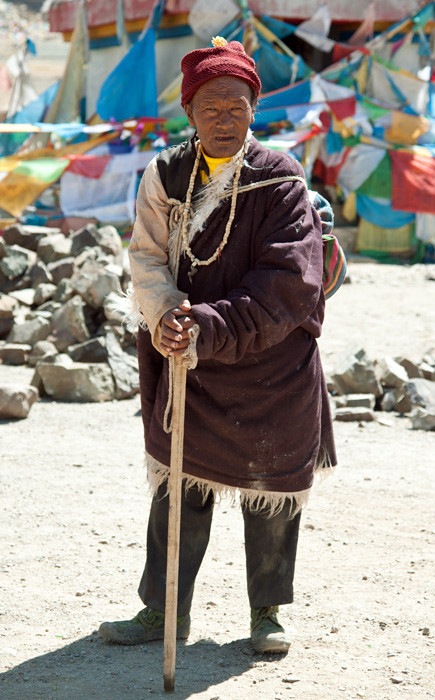 Plerin sur le chemin du Mont Kailash, Darchen, Tibet, Chine