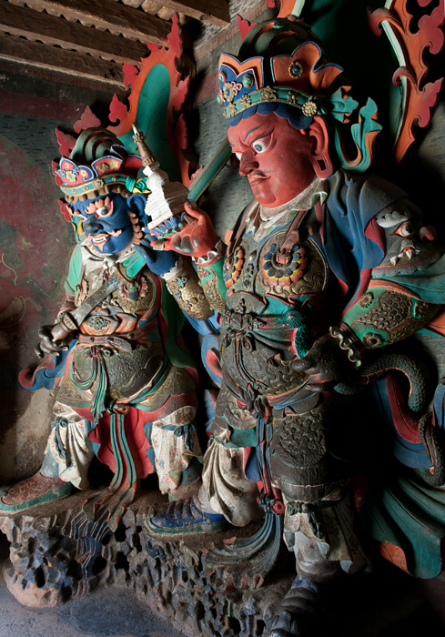 Statues de Dmons, grand Kumbum, monastre Pelkor Choide, Gyantse, Tibet, Chine