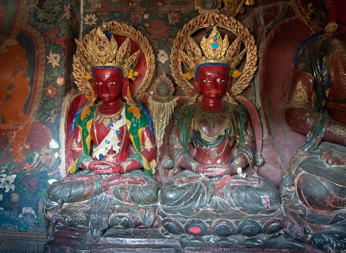 Bouddhas, intrieur du grand Kumbum, monastre Pelkor Choide, Gyantse, Tibet, Chine