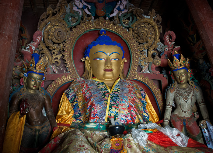 Bouddha, intrieur du Kumbum, monastre Pelkor Choide, Gyantse, Tibet, Chine