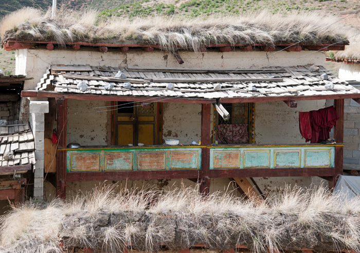 Habitation de moines, monastre de Songzanlin, Yunnan, Chine