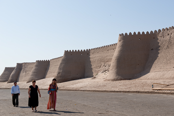 Les murs au nord de Itchan Kala, Khiva, Ouzbkistan