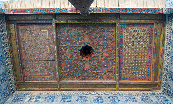 Plafond, Palais Tosh Hovli, Itchan Kala, Khiva, Ouzbkistan