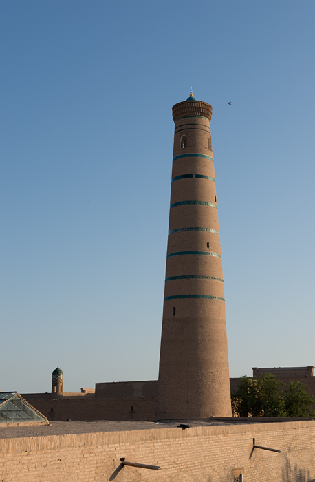 Le minaret de la mosque de Juma, Itchan Kala, Khiva, Ouzbkistan