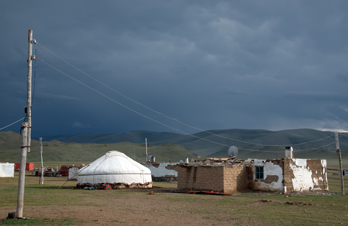 Le village de Ulan-Baishint  la frontire avec la Russie, Mongolie