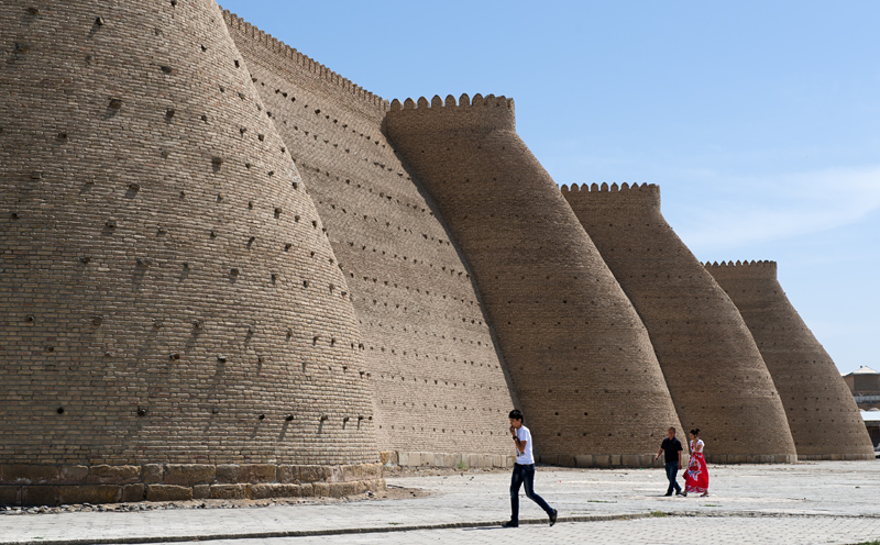 Les murs de la citadelle Ark, Boukhara, Ouzbkistan