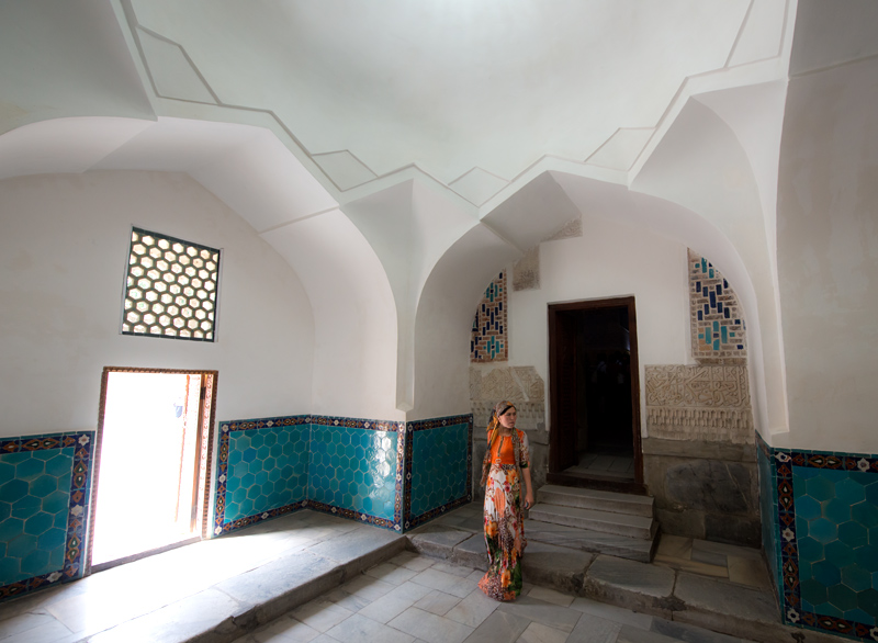 Entre du tombeau de Tamerlan, mausole Gour Emir, Samarkand, Ouzbkistan