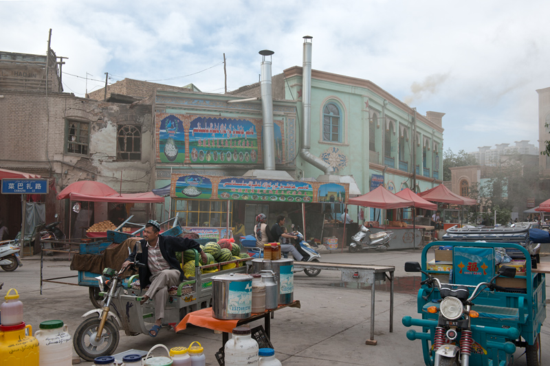Le matin tt dans le quartier oughour, Kashgar, Xinjiang, Chine