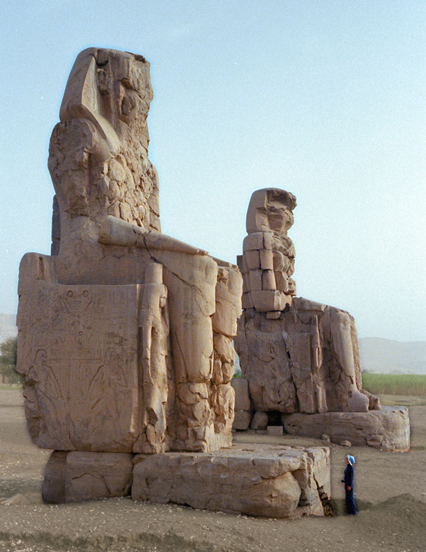 Les colosses de Memnon, Luxor ou ancienne Thbes, Egypte