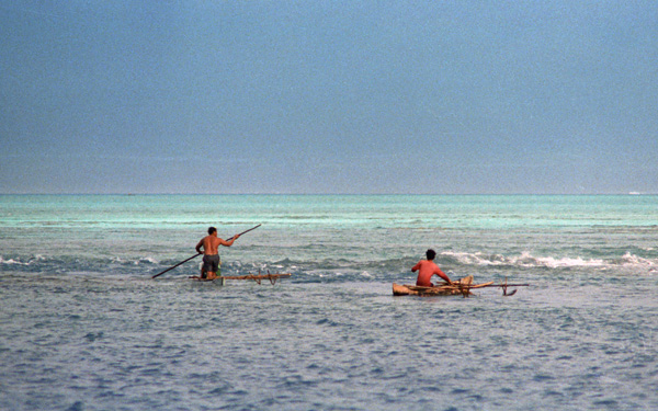 Pche dans le lagon, Aitutaki, les Cook