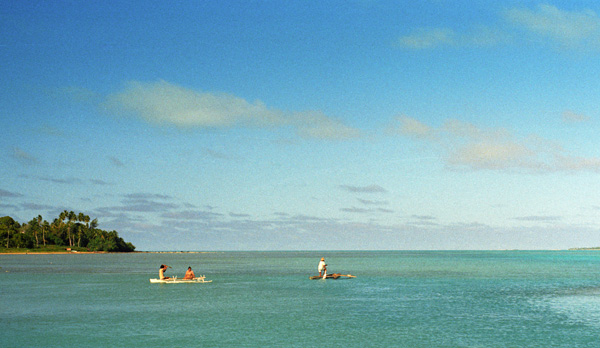 Pche dans le lagon, Aitutaki, les Cook