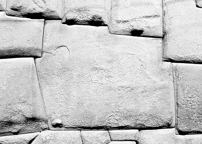 Ancien mur Inca, pierre des 12 angles, rue Hatun Rumiyoc, Cuzco, Prou
